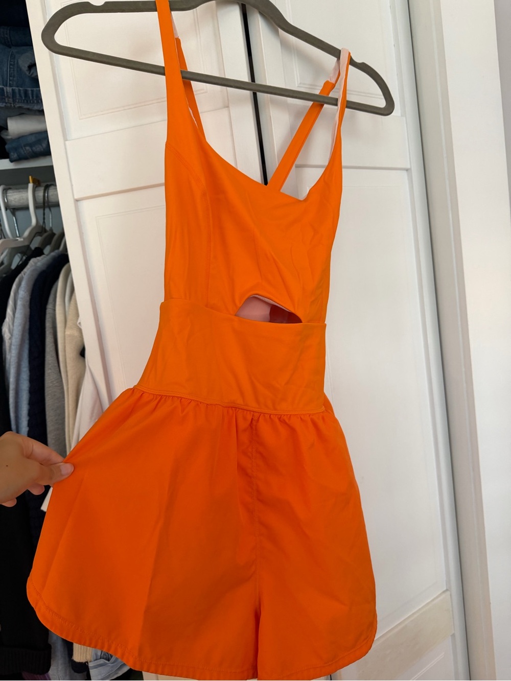 Women’s Athleisure Orange One Piece Romper